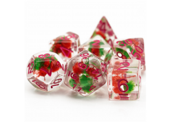 DICE 7-set: Red & Green Flower